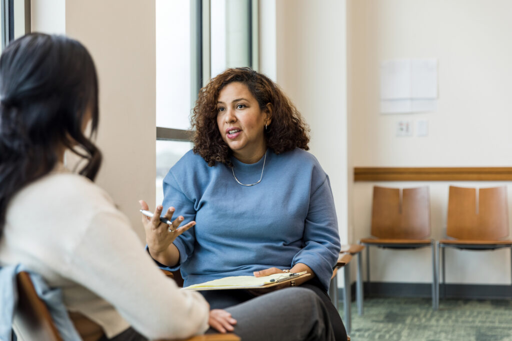 woman with a therapist